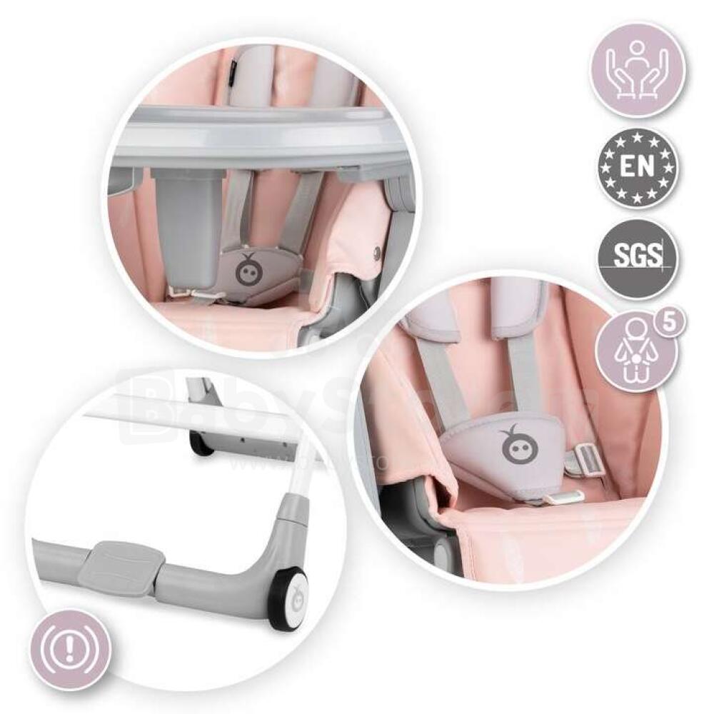 MoMi LUXURIA baby high chair pink
