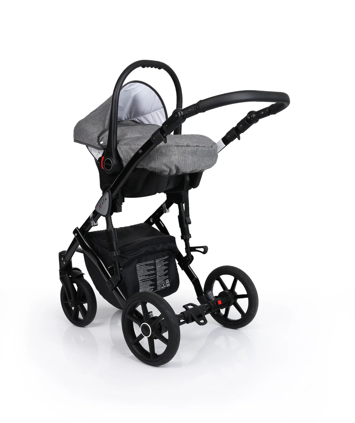 MILA 8 JEANS GRAFIT +BASE+CARSEAT+CARRYCOT+BAG