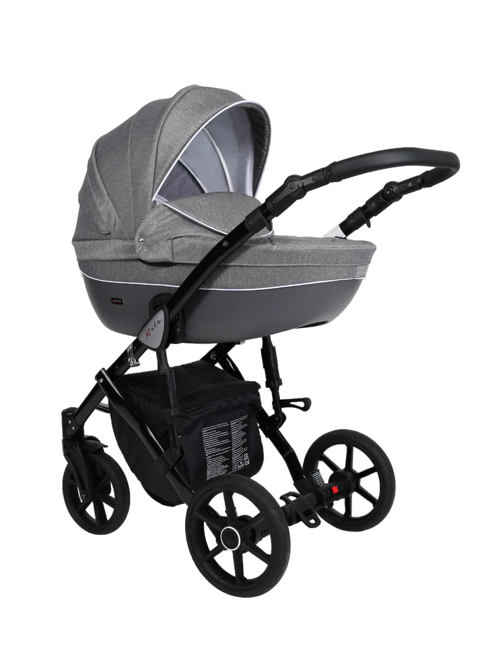 MILA 8 JEANS GRAFIT +BASE+CARSEAT+CARRYCOT+BAG