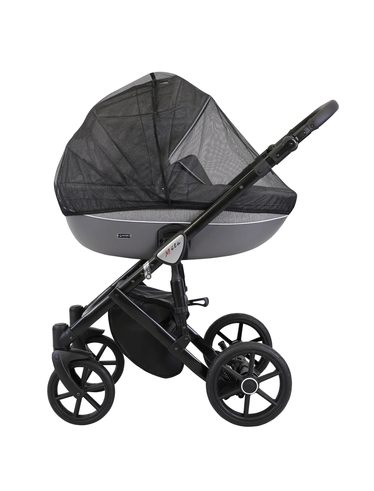 MILA 8 JEANS GRAFIT +BASE+CARSEAT+CARRYCOT+BAG