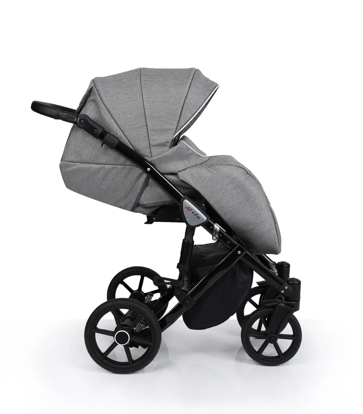 MILA 8 JEANS GRAFIT +BASE+CARSEAT+CARRYCOT+BAG