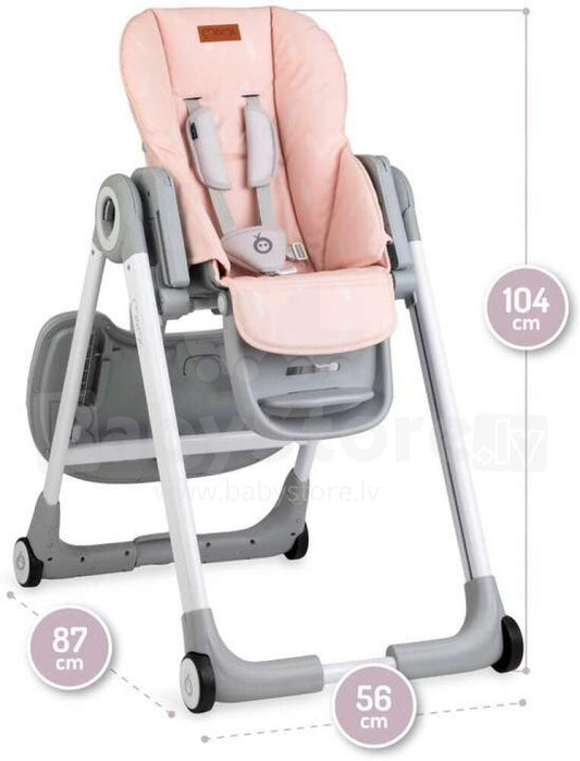 MoMi LUXURIA baby high chair pink